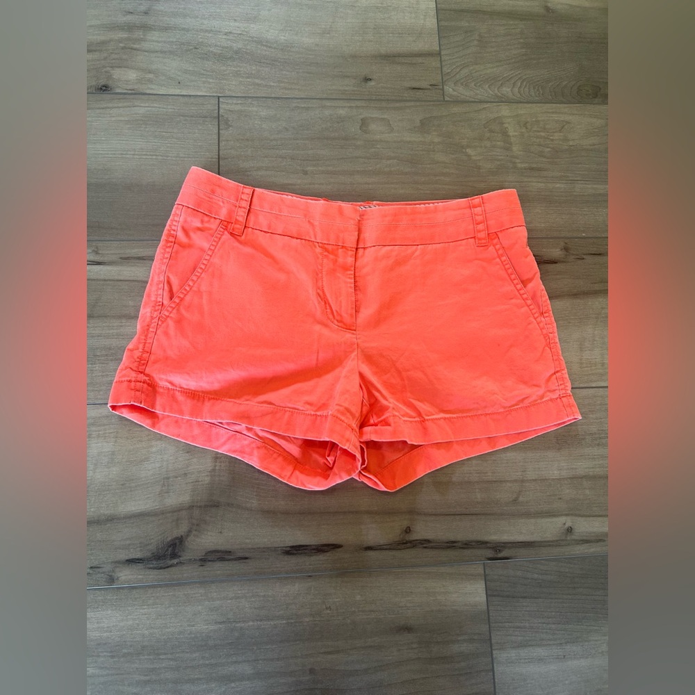 J Crew Womens Chino Shorts Size 2 orange